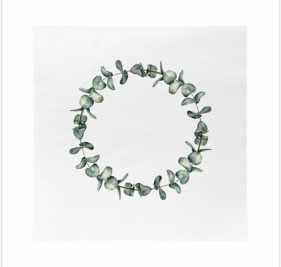 sögne paper napkin lunch eucalyptus wreath